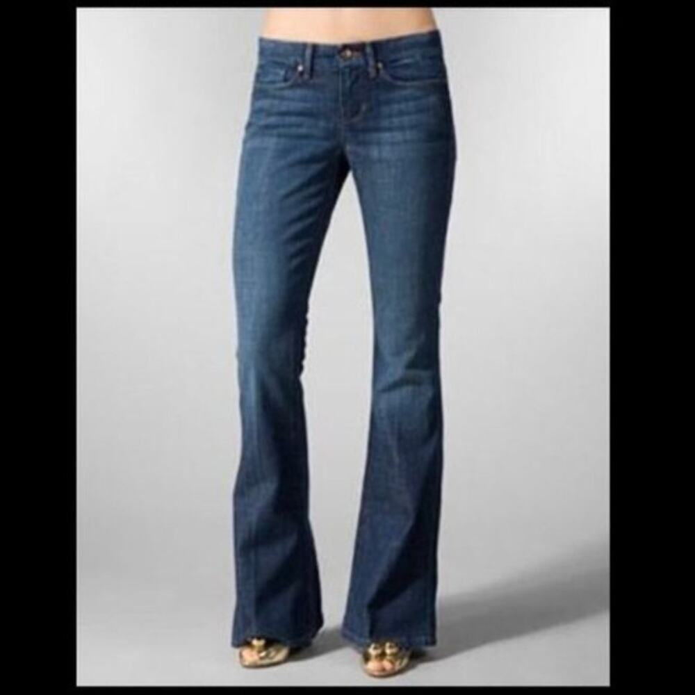 JOE'S JEANS Stardust Flare Leg Jeans Retro Stretch Denim in Dark Blue W's 26/35